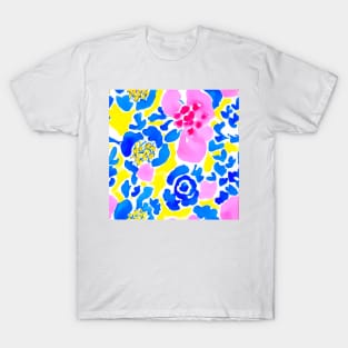 Preppy colors abstract flowers T-Shirt